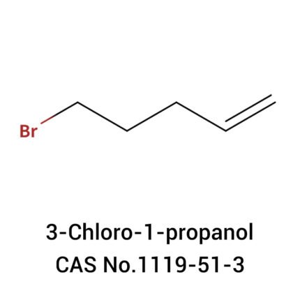 Molecular structure of 3-Chloro-1-propanol CAS 1119-51-3, versatile organic intermediate for chemical synthesis
