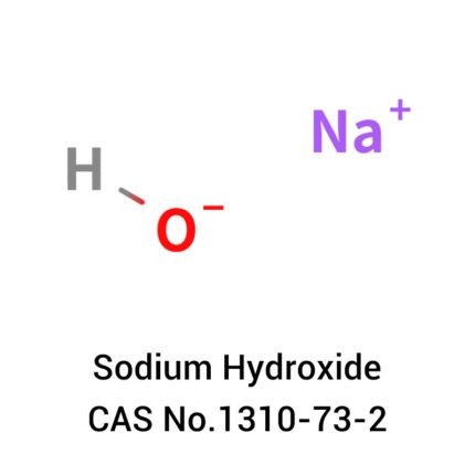 Molecular structure of Sodium Hydroxide CAS 1310-73-2, versatile alkaline compound for industrial and chemical applications