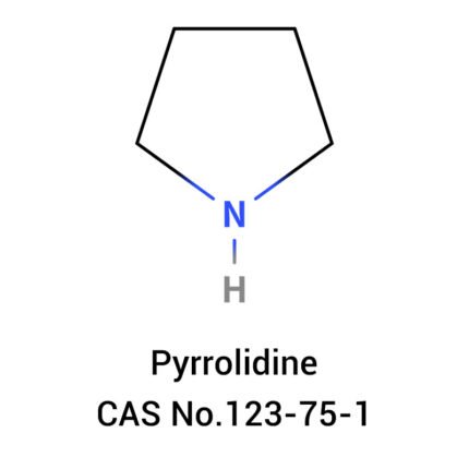 Chemical structure diagram of Pyrrolidine (CAS No. 123-75-1)
